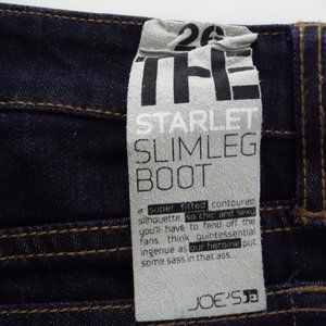 JOES  TRENDY STARLET SLIM LEG BOOT CUT DARK WASH JEANS SIZE 26 NEW WITH TAGS